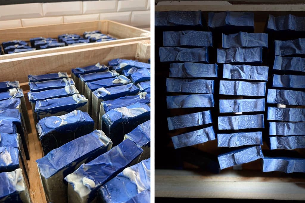 Savon saponifié à froid WAWAWA en cours de cure