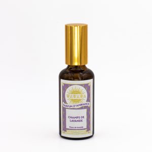 parfum d'ambiance Champs de lavande, aux fragrances de Grasse, parfum à la composition clean, sans phtalates ni CMR